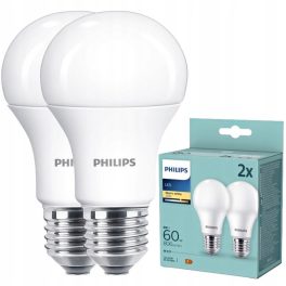   Philips E27 LED 8W 806lm 2700K melegfehér 180° - 60W LED izzó (2 db-os csomag)