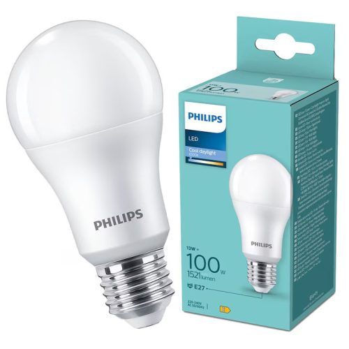 Philips E27 LED 13W 1521lm 6500K hidegfehér 230°  - 100W LED izzó