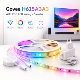Govee H615A3A3 Wifi RGB LED Szalag, 5m
